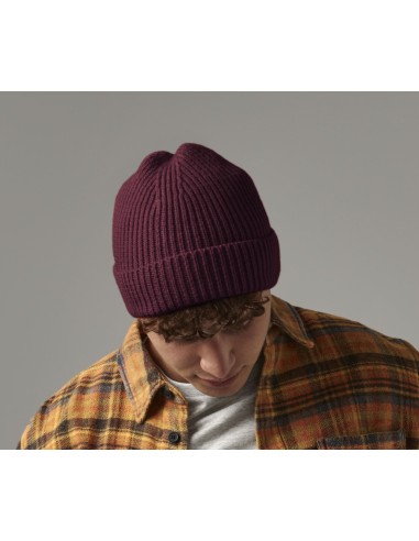 BEE-B380-Engineered Knit Ribbed Beanie